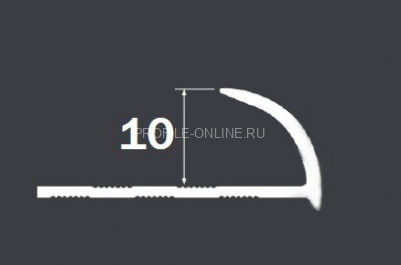 Алюминиевый С-образный профиль гибкий 10 мм PV20-16 титан матовый 2,7 м