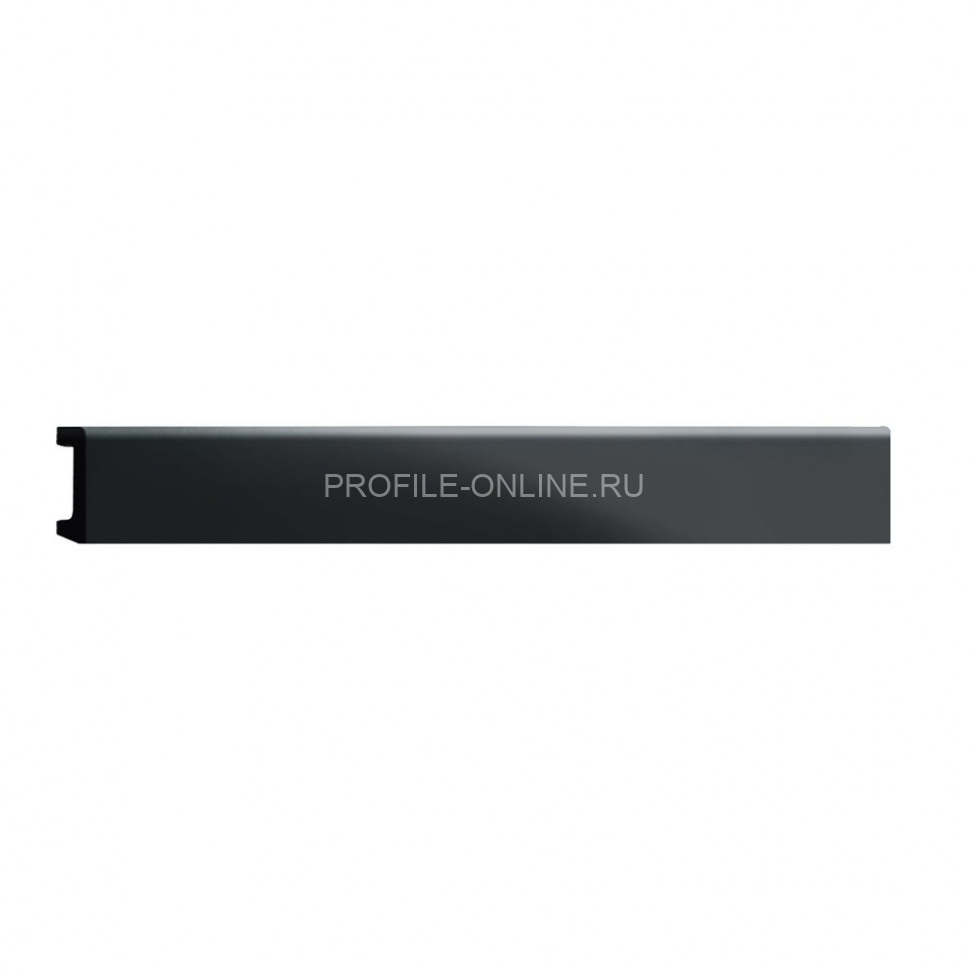 Напольный плинтус DECOMASTER D234-112G ДМ (58x16x2400) Антрацит, ударопрочный полимер