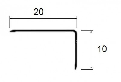 Алюминиевый уголок 10х20 мм PV62-04 золото матовое 2,7 м