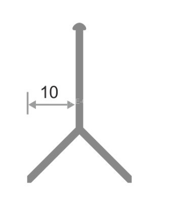 Алюминиевый Y-образный профиль мерседес ПО-97 черный матовый 2,7 м