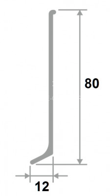 Внутренний уголок для напольного плинтуса Диал ПЛ-80ув черный