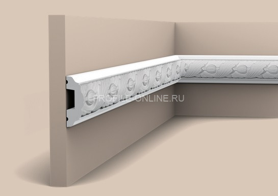Декоративный молдинг Orac Decor Purotouch P1020 белый из полуретана 49х24 мм 200 см