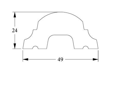 Декоративный молдинг Orac Decor Purotouch P1020 белый из полуретана 49х24 мм 200 см