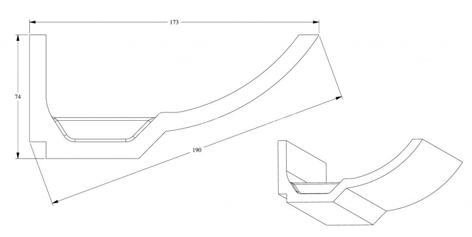 Потолочный плинтус для скрытой подсветки Orac Decor C351 белого цвета из полиуретана 74х173 мм 200 см