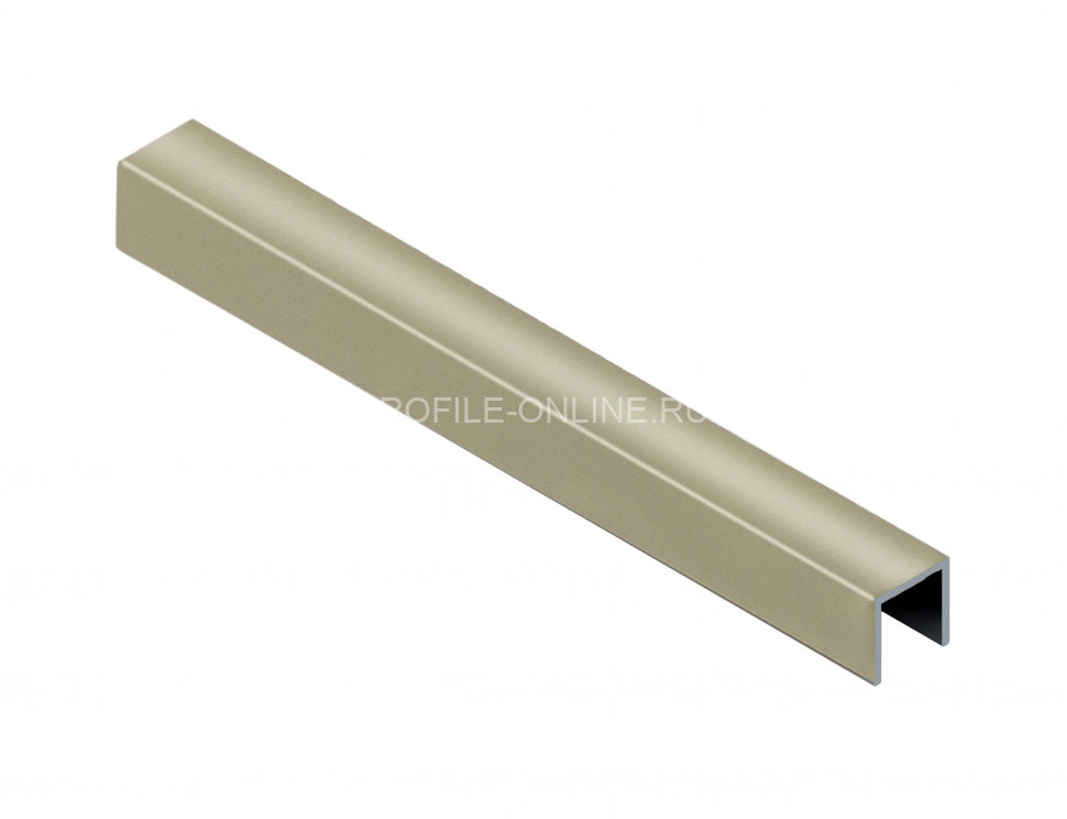 П-образный профиль алюминиевый 15х10 мм NEEXY PV84-17 BT титан блестящий 2.7 м