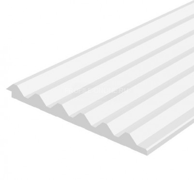 Отделочная стеновая декоративная панель с 3D эффектом Hiwood LV136 NP белая 120х12 мм из фитополимера 2,7 м