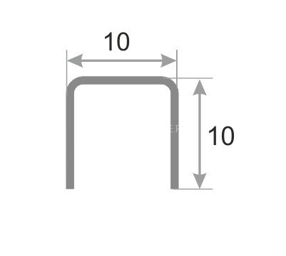 П-профиль из нержавеющей стали SU101 серебро глянец браш 2,7 м