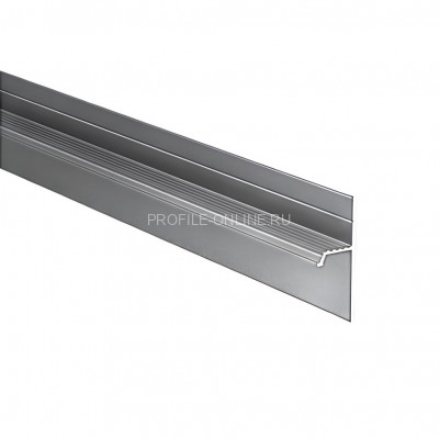 Теневой плинтус скрытого монтажа 20мм серебро матовое 3 метра