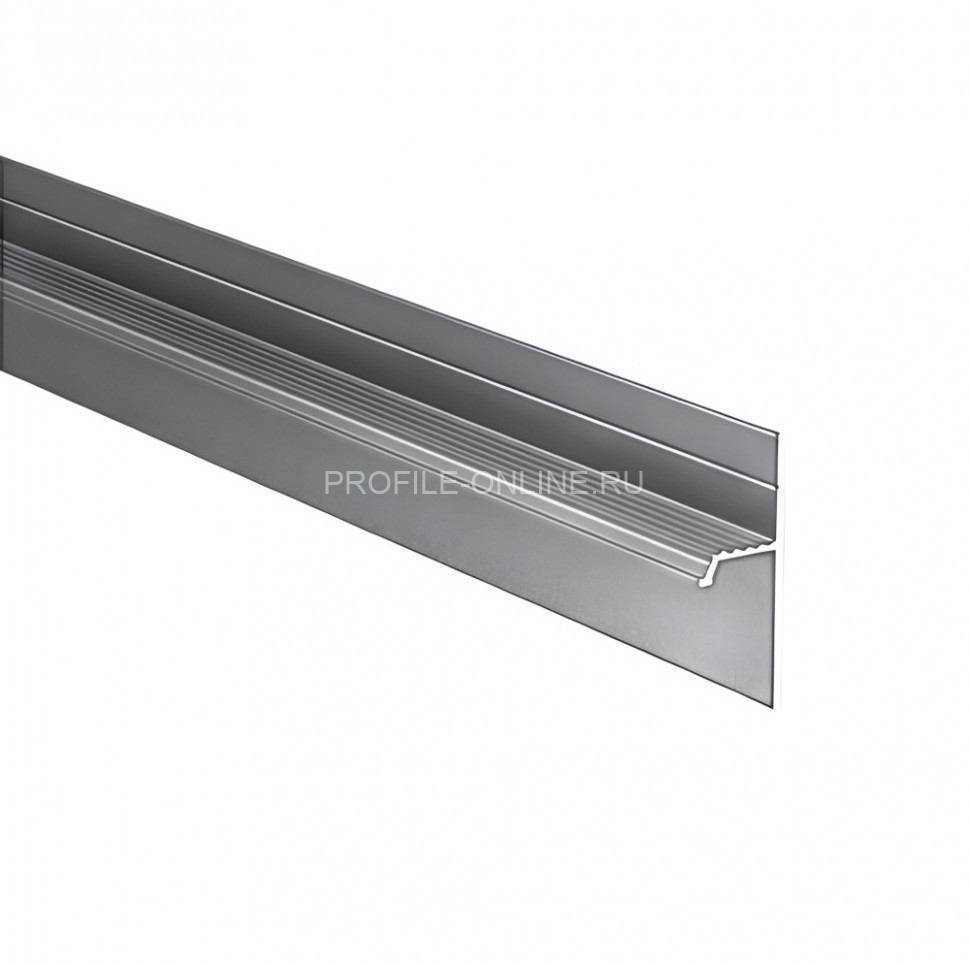 Теневой плинтус скрытого монтажа 20мм серебро матовое 3 метра