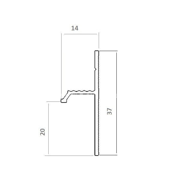 Теневой плинтус скрытого монтажа 20мм серебро матовое 3 метра