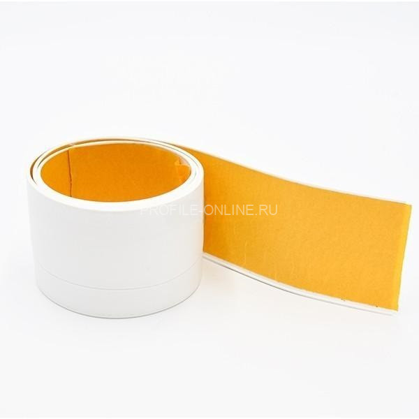 Гибкий плинтус для пола 50 мм ПГ65 белый без клея 6м