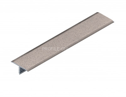 Алюминиевый Т-образный профиль 26 мм ПТ-26 светло-серый муар 2.7 м
