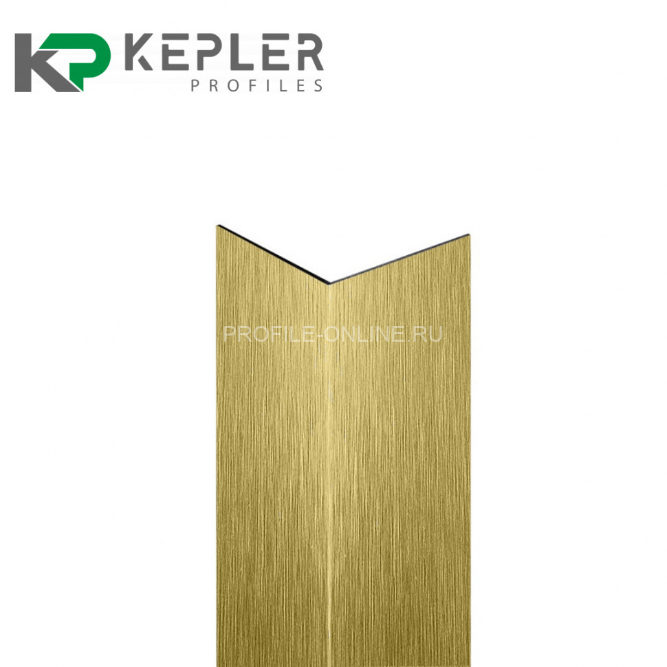 Равнополочный уголок 10х10 мм из нержавеющей стали SS 304 FSAP002-10-GS S.S.304 золото сатинированное 2.7 м