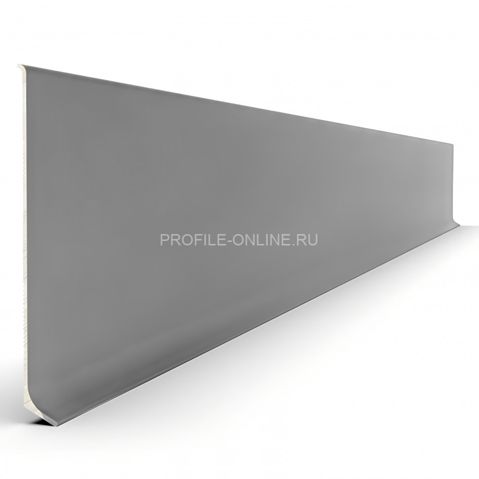 Плинтус для пола алюминиевый 40 мм Диал ПЛ-40 0032 серый RAL 9006 3 м