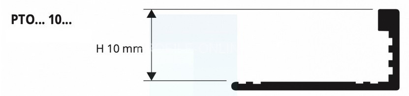 Латунный L-профиль 10 мм Progress Profiles PTOS 10 шлифованный 2,7 м