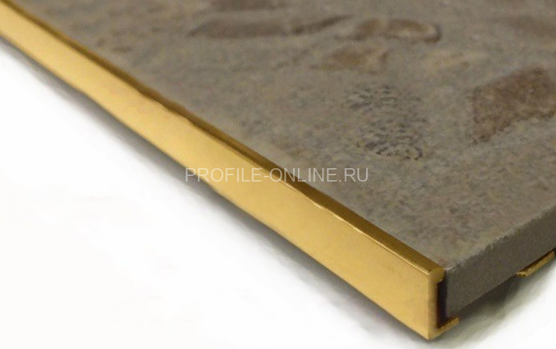 Латунный L-профиль гибкий TRD 80 ON 8 полированный 2,7м