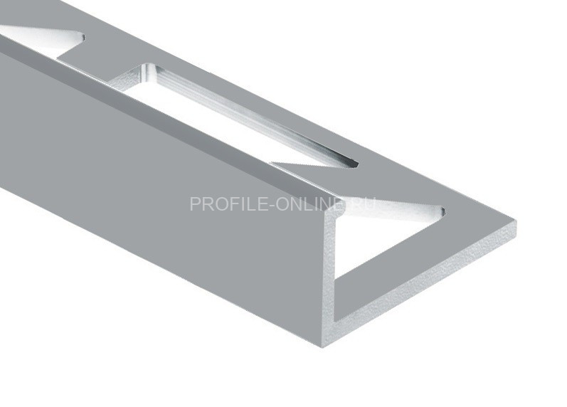 Алюминиевый профиль L-образный 10 мм PV02-34 темно-серый Ral 7000 2,7 м