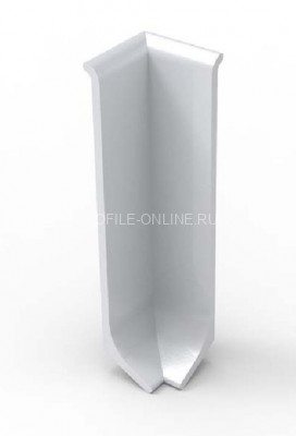 Внутренний уголок для напольного плинтуса Диал ПЛ-100ув серебро