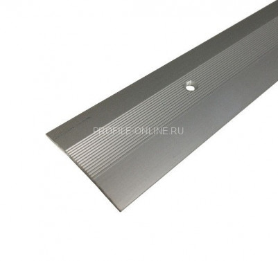 Одноуровневый порог алюминиевый с рифлением 39 мм А5 Серебро НЕ 2,7 м (упаковка 10 штук)