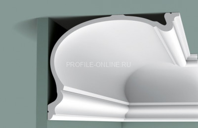 Потолочный плинтус Orac Decor Purotouch C344 белого цвета из полиуретана 273х350 мм 200 см