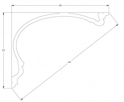 Потолочный плинтус Orac Decor Purotouch C344 белого цвета из полиуретана 273х350 мм 200 см