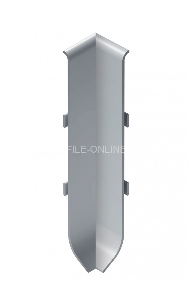 Угол внутренний для алюминиевого плинтуса 100 мм NEEXY I-AKBD100-MS серебро матовое