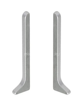 Комплект заглушек (правая+левая) ПВХ для напольного плинтуса  VILO linela 414 RAL 7037 2 шт. серый