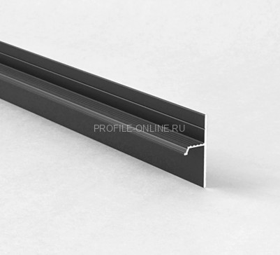 Теневой плинтус 20мм чёрный матовый 3 метра