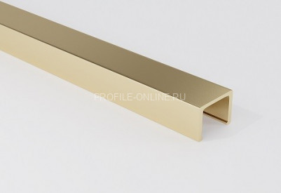 Латунный П-образный профиль ЛП-10х10х10 натуральный 2,7 м