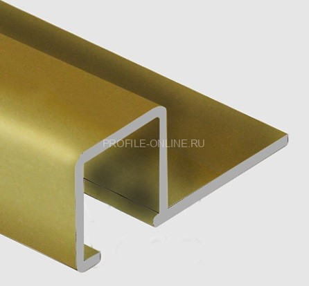 Алюминиевый П-образный профиль закладной 10х10 мм PV31-12 песок матовый 2,7 м