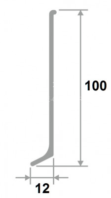 Внутренний уголок для напольного плинтуса Диал ПЛ-100ув черный