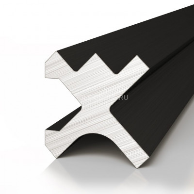 Теневая рейка алюминиевая Decaro D00X.A Black черная для стен и потолка 3 м