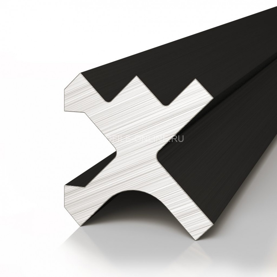 Теневая рейка алюминиевая Decaro D00X.A Black черная для стен и потолка 3 м