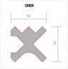 Теневая рейка алюминиевая Decaro D00X.A Black черная для стен и потолка 3 м