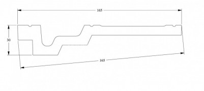 Потолочный плинтус Orac Decor Purotouch C353 белого цвета из полиуретана 30х165 мм 200 см