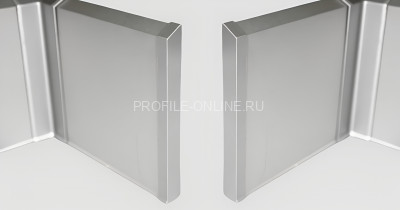 Комплект заглушек для плинтуса Евротрим F-70 ПВХ серебро