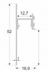 Алюминиевый теневой плинтус с подсветкой LED ПО-195 без покрытия 2,7 м