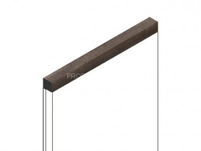 Декоративный молдинг HiWood D12V1 BR405 из фитополимера под дерево 12х12 мм 2.7 м