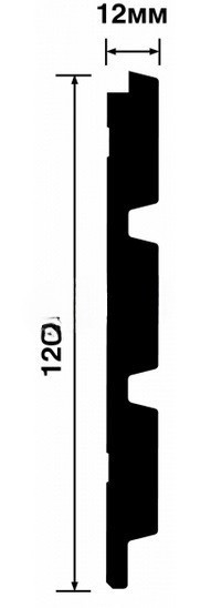 Отделочная стеновая декоративная панель с 3D эффектом 12х120 мм HiWood LV124 BR417 под дерево из фитополимера 2,7 м