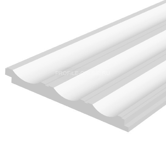 Отделочная стеновая декоративная панель с 3D эффектом Hiwood LV138 NP белая 120х12 мм из фитополимера 2,7 м