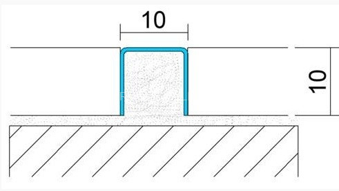 П-профиль из нержавеющей стали SUP010 серебро глянец 2,7 м