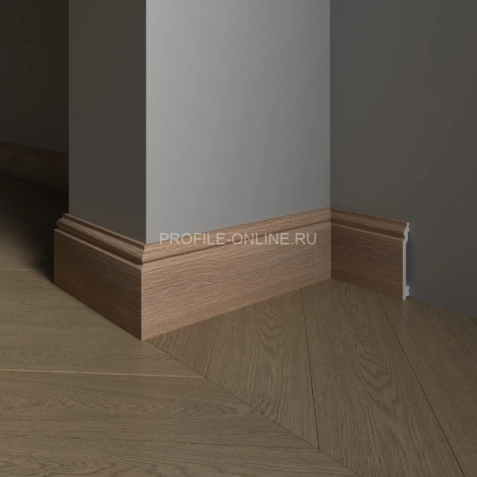 Плинтус для пола 100х16 мм Decor-Dizayn 701-90SH полистирол под дерево 2.4 м