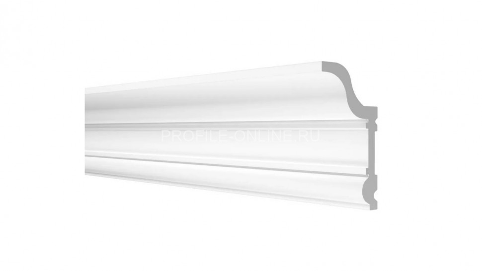 Декоративный плинтус для потолка 59х31 мм Decor-Dizayn DD501 полистирол белый, под покраску 2 м