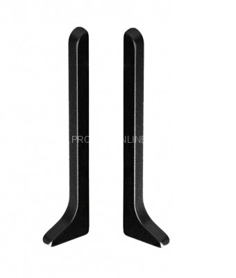 Комплект заглушек (правая+левая) ПВХ для напольного плинтуса  VILO linela 415 RAL 7024 2 шт. антрацит