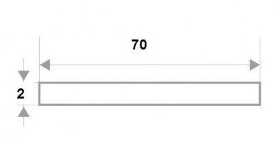 Полоса алюминиевая 70 мм 3 м