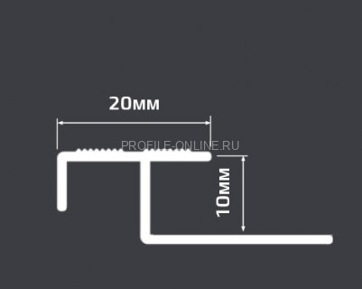 Алюминиевый Т-образный профиль закладной лестничный 20х10 мм PV51-11 коричневый блестящий 2,7 м