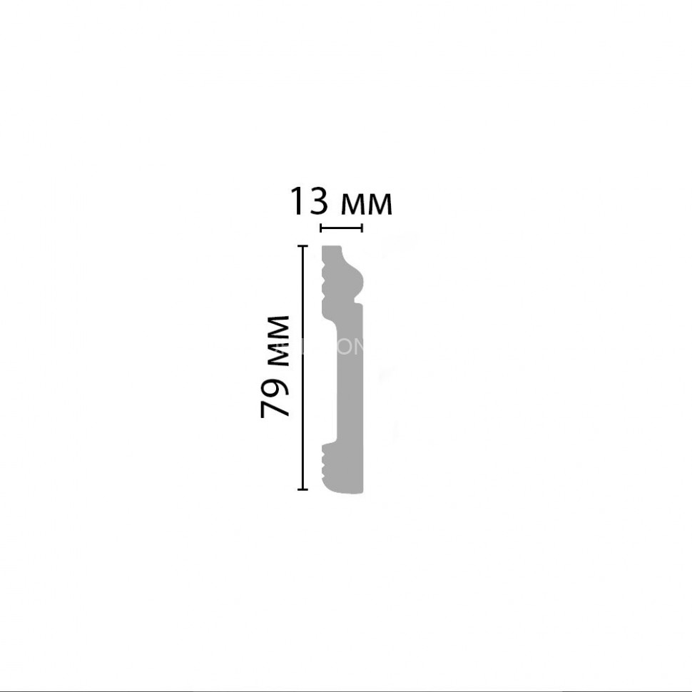 Плинтус напольный DECOMASTER D005-1629G ДМ (79x13x2400) ударопрочный полимер Травертин светлый мерцающий
