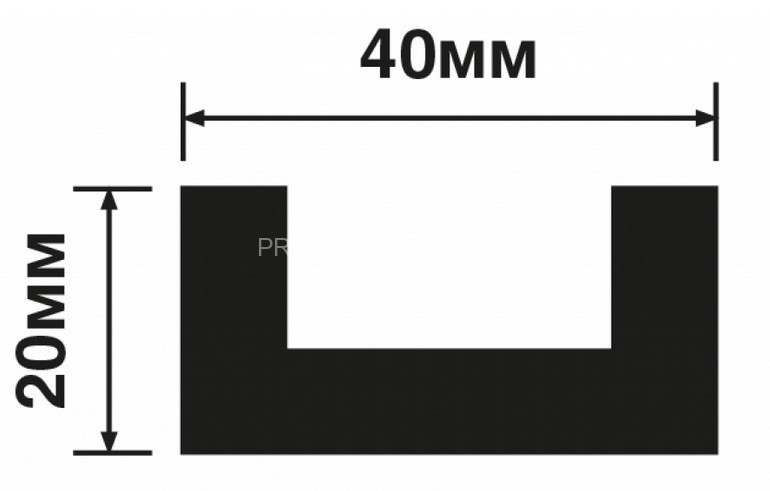 Молдинг 20х40 мм 20х40 мм HiWood LB40 BR417 под дерево 270 см