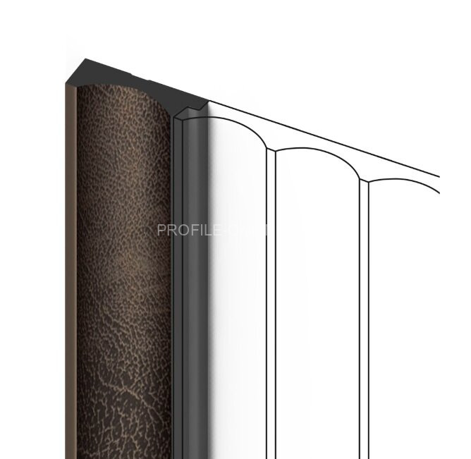 Финишный молдинг для стеновых панелей 12х32 мм HiWood LF139A BR405 под дерево 270 см