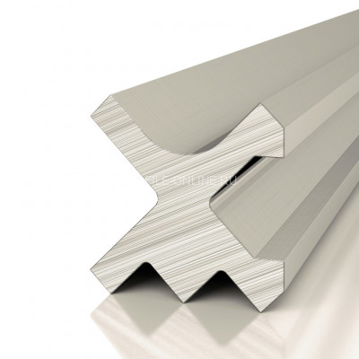 Теневая рейка алюминиевая Decaro D00X.A Titanium титан для стен и потолка 3 м